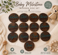 Wooden Baby Milestone Discs
