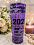 Senior 2026 Graduation Glitter Tumbler